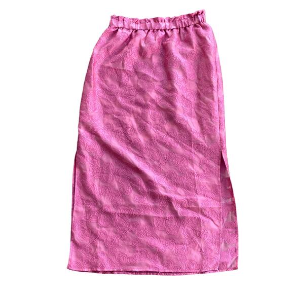 NEW! Samsoe Samsoe Bansa Midi Floral Skirt in Bubblegum Pink M - Picture 3 of 6